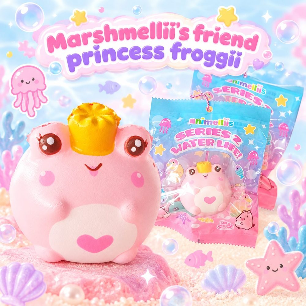 Marshmellii Pink Princess Frog Squishy