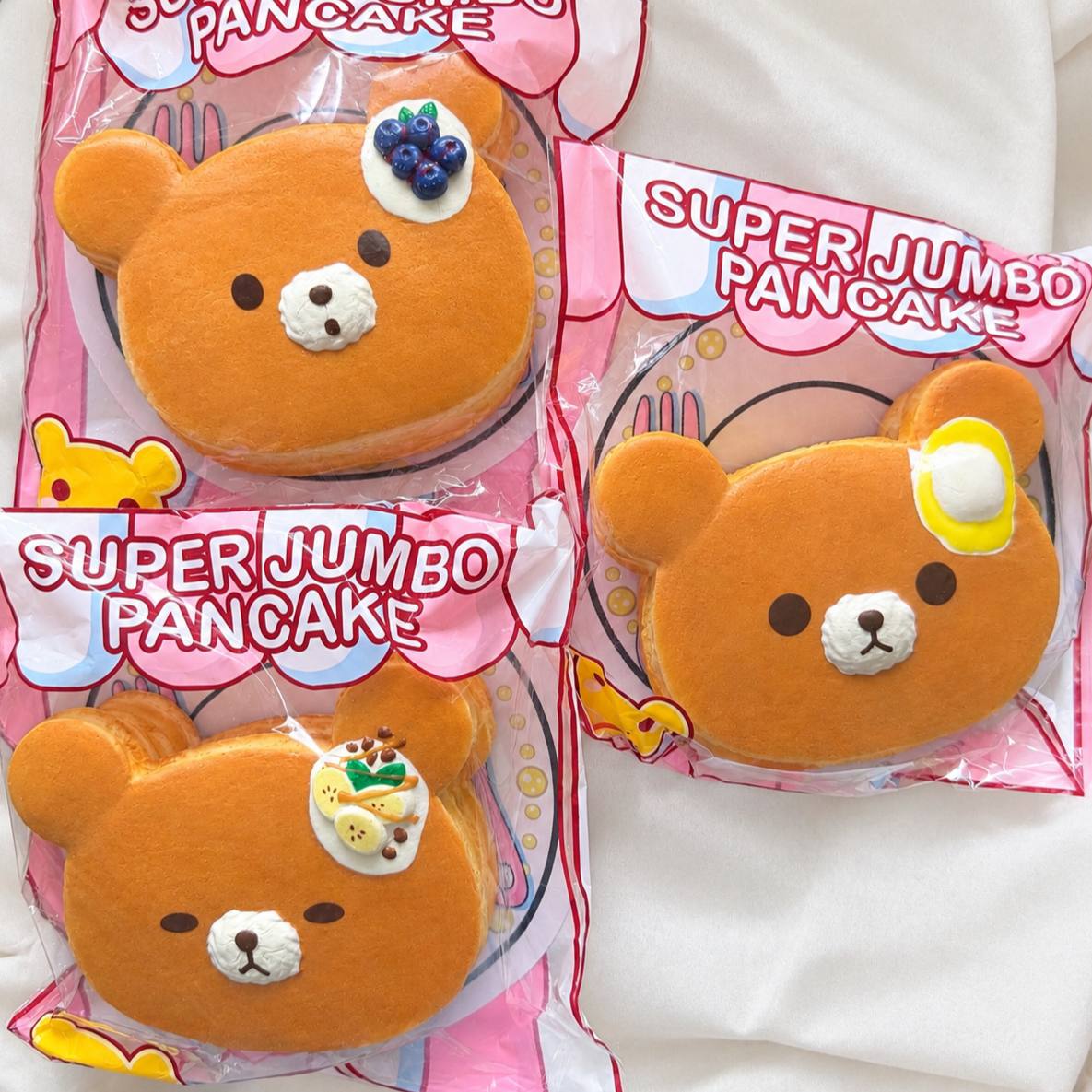 Puni Maru Super Jumbo Bear Pancake Squishy (Vintage Rare)