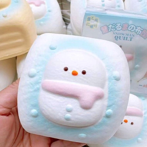 Hachimi Snowman Quilt Squishy