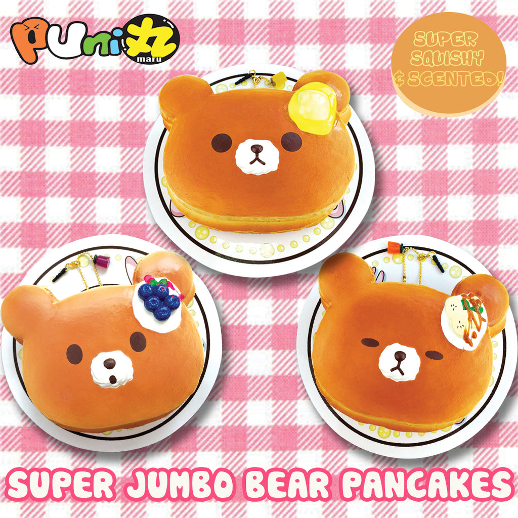 Puni Maru Super Jumbo Bear Pancake Squishy (Vintage Rare)